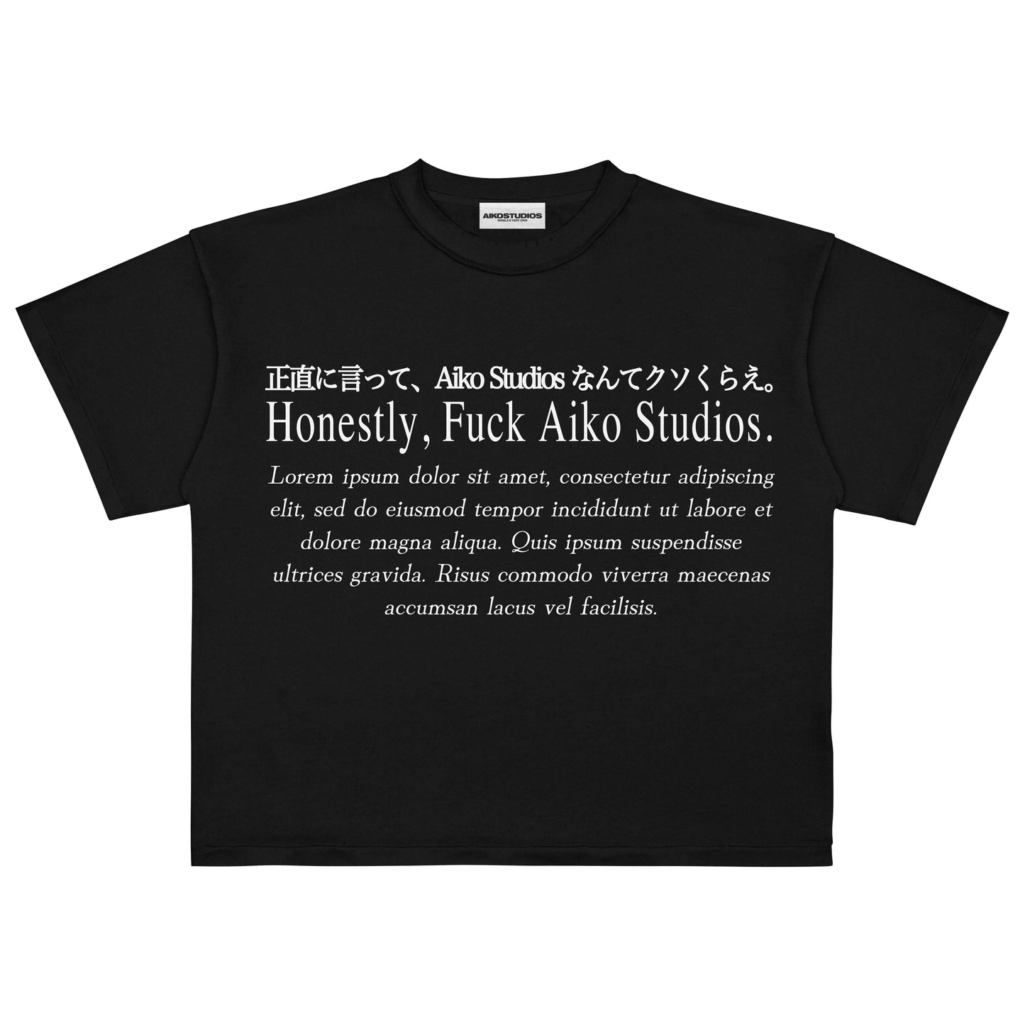 AIKO F* AIKO BLACK TEE
