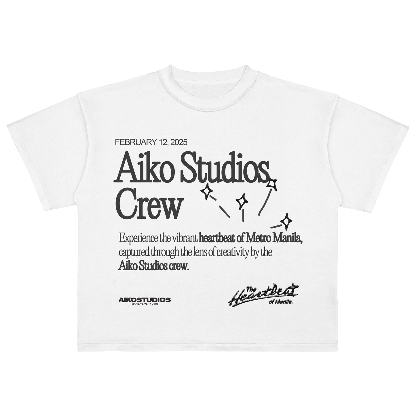 AIKO'S CREW BOXY CROP TEE