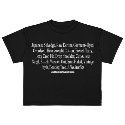 AIKO HOMAGE BLACK TEE