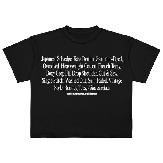 AIKO HOMAGE BLACK TEE